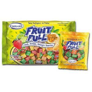Bala Embaré Full Fruit sabores sortidos 840g.