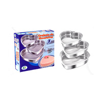 Assadeira coração polida  de aluminio N2