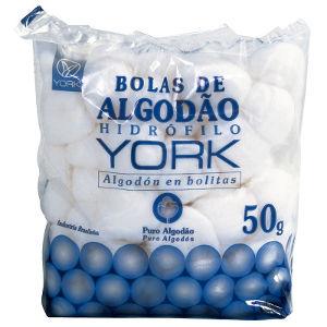 Algodão bola York 50g.