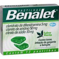 Benalet menta pastilhas (12 unid.)