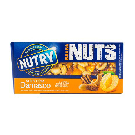 Barra de cereal mix nuts Damasco Nutry 2x30g