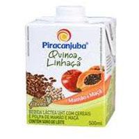 Bebida lactea Piracanjuba quinoa e linhaça sabor mamão e maçã 500ml