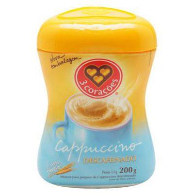 Cappuccino descaféinado 3 Corações 200g