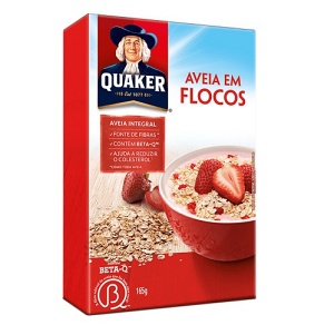 Aveia em flocos regular Quaker 165g