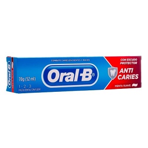 Creme dental anti cáries Oral B 123 70g