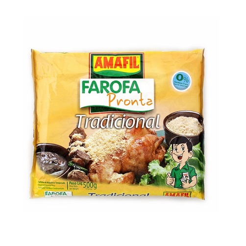 Farofa de mandioca pronta tradicional Amafil 500g