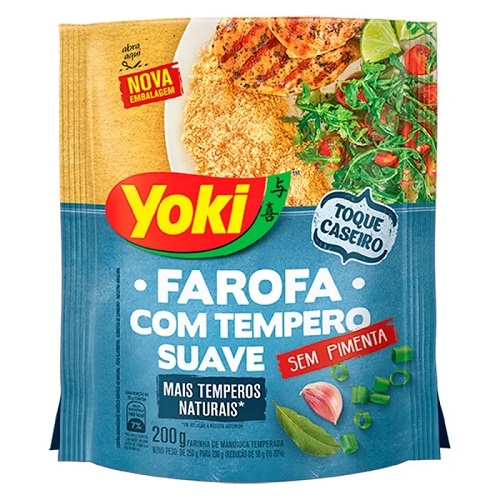 Farofa pronta suave sem pimenta Yoki 200g