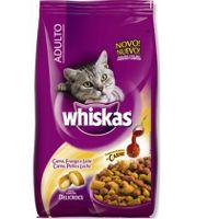 Ração para gatos Whiskas carne, frango e leite 2,7kg.