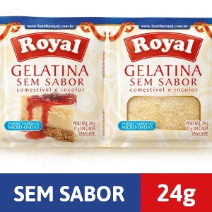 Gelatina sem sabor incolor Royal 48g.