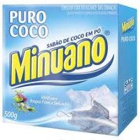 Sabão em pó Minuano puro coco 500g.