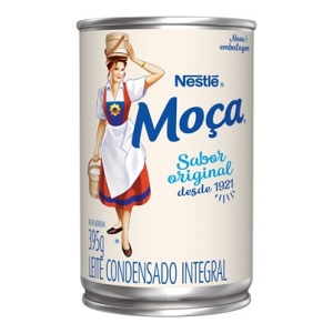 Leite condensado integral Moça lata Nestlé 395g