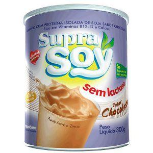 Leite em pó sem lactose Supra Soy chocolate 300g.