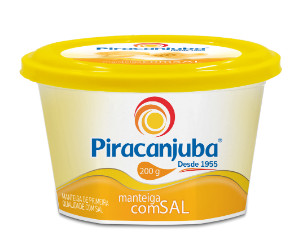 Manteiga com sal Piracanjuba pote 200g.