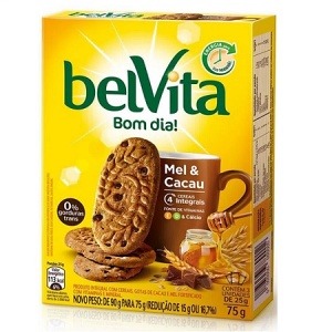 Biscoito Belvita mel e cacau 75g. Biscoito Belvita mel e cacau 75g.