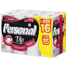 Papel higiênico folha dupla Personal Vip (16 unid.)