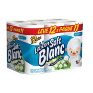 Papel higiênico folha simples Leblon Soft Blanc (12 unid.)
