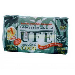 Sabão de coco em barra artesanal UFE 1kg.