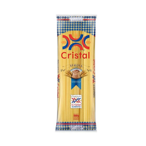 Massa sêmola espaguete n.8 Cristal 500g