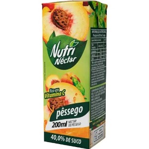 Suco pronto de pêssego Nutri Néctar 200ml.