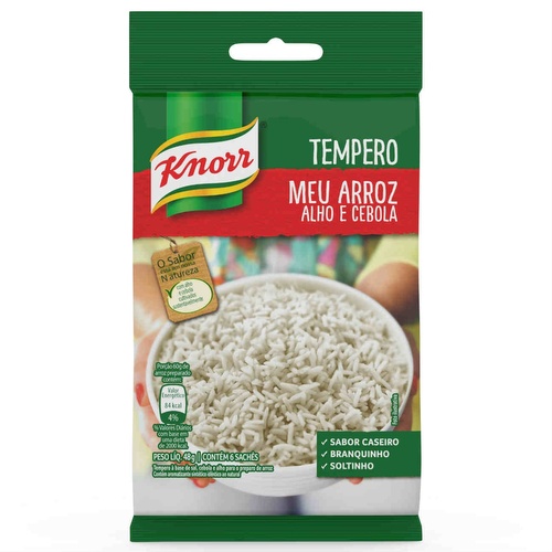 Tempero pronto Meu arroz alho e cebola Knorr sachê 48 gr.