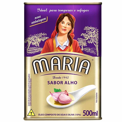 Óleo composto sabor alho Maria 500ml