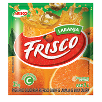 Refresco em pó Frisco laranja 30g.