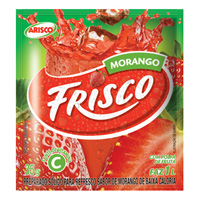 Refresco em pó Frisco morango 30g.