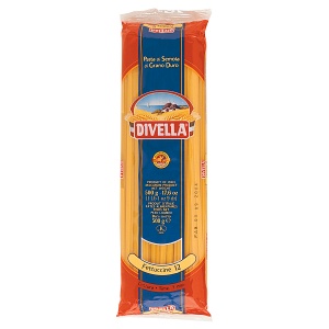 Massa fettuccine italiana grano duro Divella 500g.  