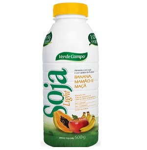 Iogurte de soja light sabor banana, mamão e maçã Verde Campo 500g