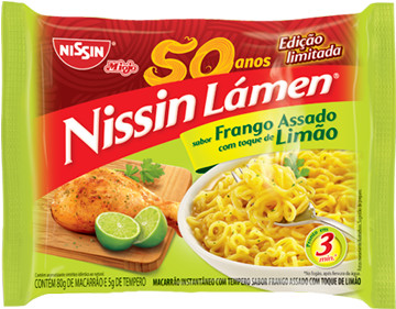 Macarrão instantâneo frango assado com limão Nissin 85g