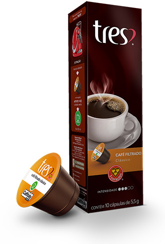 Cápsulas de café fitrado clássico 3 Corações 70g