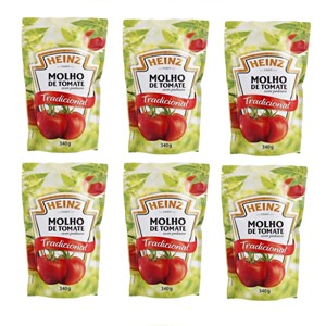 Molho de tomate tradicional Heinz 250g (pacote c/6 unid.) Molho de tomate tradicional Heinz 250g (pacote c/6 unid.)