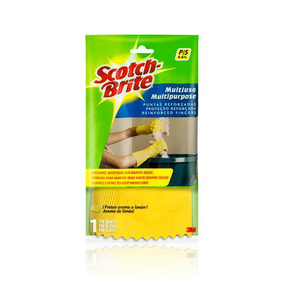 Luvas Scotch Brite multiuso  tamanho pequena (amarela)