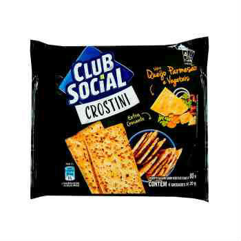 Biscoito crostini queijo original Club Social 4x20g