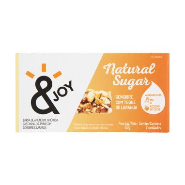 Barra natural gengibre com laranja & Joy 2x30g