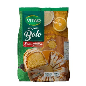 Mistura para bolo sabor laranja sem glúten zero lactose Vitao 400g