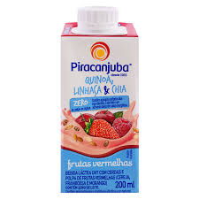 Bebida lactea quinoa e linhaça sabor frutas vermelhas zero açúcar Piracanjuba 200ml.