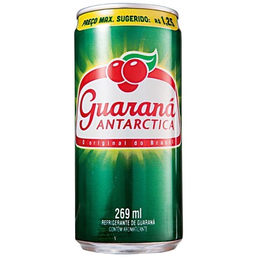 Guaraná Antarctica lata 269ml.