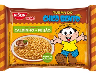 Macarrão instantâneo caldinho de feijão Chico Bento Nissin 85g