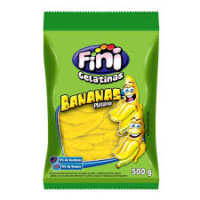 Bala de gelatinas sabor bananas Fini 100g