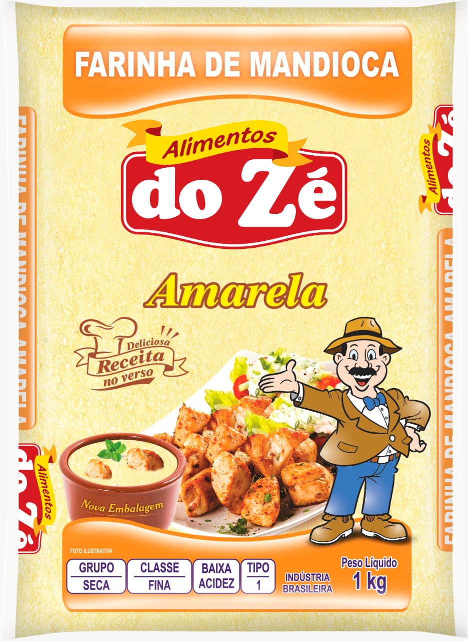 Farinha amarela média de mandioca do zÉ 1kg.