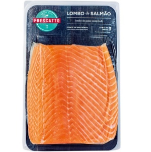 Lombo de salmão com pele congelado Frescatto 500g