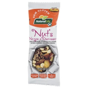 Barrinha de nuts nozes e damasco sem glúten Kodilar 25g