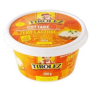 Queijo tipo cottage zero lactose Tirolez 200g.