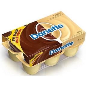 Sobremesa Danone Danette chocolate e chocolate branco 720g