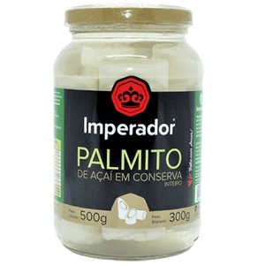 Palmito inteiro de açaí Imperador 500g.