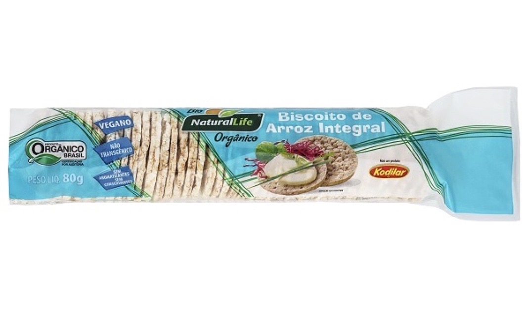 Biscoito de Arroz Mini Orgânico Vegano Kodilar 80g