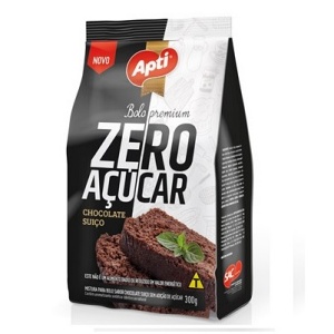 Mistura para bolo premium Apti chocolate suíço zero açúcar 300g