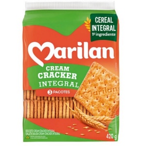 Biscoito cream cracker integral Marilan 420g