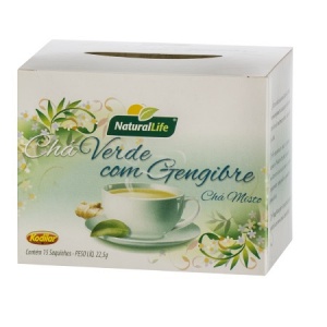 Chá verde com gengibre Natural Life 22,5g